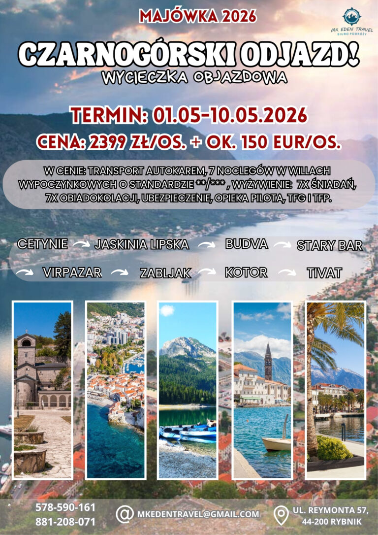 Czarnogórski Odjazd! – Majówka 2026