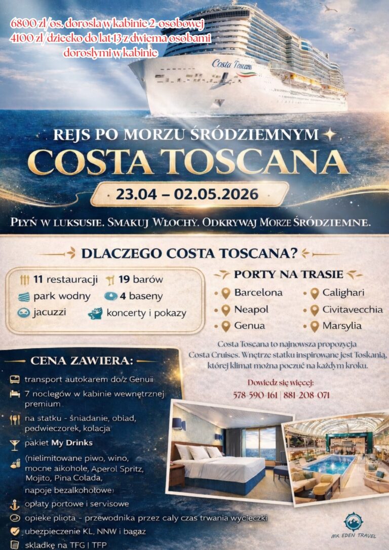 Rejs – Costa Toscana