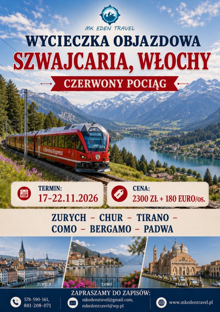Szwajcaria, Włochy – Czerwony Pociąg Listopad